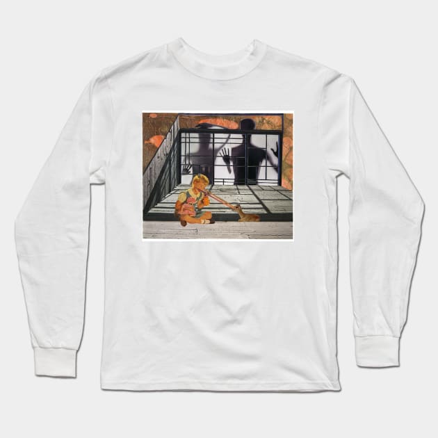 Shadow People, Young Girl and Creepy Bambi Long Sleeve T-Shirt by Savor This